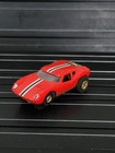 Vtg 1960   s Aurora Tjet Lola Gt Slot Car Red With White And Black Stripe  1378