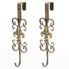 2 Pcs 16  Wreath Hangers For Front Door  No Scratch Door Hook  Antique Gold