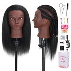 Realistic Mannequin Head With 100  Human Hair For Cosmetology Practice - 16  Dol