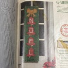 Vintage Latch Hook Kit Christmas Bells Noel 1976 Emile Bernat 8   x33    Made Usa