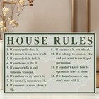 1pc Vintage Metal House Rules Sign - Rustic Iron Wall Art  Tin Metal Signs 8x12 