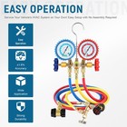 Ac Manifold Gauge Set A c Refrigeration 3 Way Hose Fit For R502 R134a R12 R22 Us
