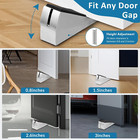 Heavy Duty Door Stopper 2 Pack Adjustable Spring Large 3 Inches High Tall Wedge