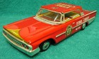 10 5  Taiyo 1961 Ford Fire Chief Car  Free Shipping  Friction  Japan  Read 