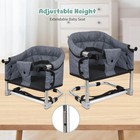 Booster Seat For Dining Table  Portable Toddler Booster Chair With Safety Buckle