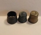 Antique 3 Brass Sewing Thimbles Thames River Ateliers Tailors Sewing Tools