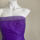 Vintage 2000s Y2k Prom Dress - Strapless Purple Formal Long Gown - Size 9 10