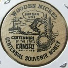 1961 Cimarron Crossing Cimarron  Ks Wooden Nickel - Token Kansas