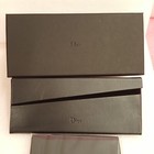 New Dior Medium Black Hard Sunglasses Case With Cloth   Cards  100  Authentic 