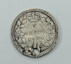 1864 New Brunswick 5 Cents Canada Key Date Coin Round Small 6 Victoria