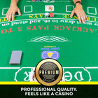 Tabletop Casino Felt Layout For Texas Holdem Poker And Blackjack - Premium Profe