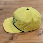 Vintage John Deere Hat Snapback 80s 90s Yellow Rope Run With Best Farm Tractor