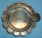 Vintage Empresa 925 Sterling Plat-mex-s a Individual Ashtray  lariat Rope Border