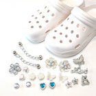 Clog Accessories  pack Of 20  Shoe Charm Chains And Pearls Set lot - Fits Crocs