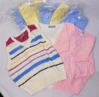 8 Sears Vtg Sweater 1970s Medium Cotton Lot Cuddle Knit Nos Blue Yellow Pink