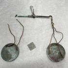 Antique Vintage Apothecary Jeweler Scales Balance With Weight   Box Travel