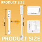 Electrical Outlet Expander Power Socket Rotating Sticks Sofas Nightstands Desk