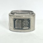 Vintage The Dime Savings Bank Detroit Michigan Advertising Metal Coin Bank Read