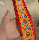 52cm Tibetan Buddhism Eight Auspicious Tambourine Banner Wall Hang Prayer Flags
