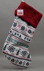 Disney 21 In Mickey Mouse Fairisle Christmas Stocking With Pom Pom Nwt