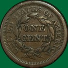1851 Braided Hair Large Cent Extremely Fine Xf Coin  Cleaning  44147