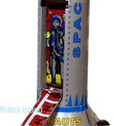 Ms378 Vintage Spaceship Skyexpress Friction Powered Rocket Ship Retro Tin Toy