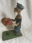 Vintage 1932 Rare Tin Plate Wind Up Popeye Punching Bag Boxer J Chein   Co Toy