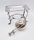 Antique Asprey   Co Silver Plated Dish Warming Stand   Burner C1910