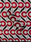 Veritable Hollandtex Ankara Wax Print- Black  Red  White  6 Yards   100  Cotton