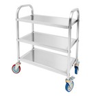 3tier Stainless Steel Kitchen Trolley Cart Kitchen Cart Rolling Storage Shelf 