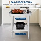 12x24 Inch Stainless Steel Work Table  2-tier Commercial Kitchen Food Prep Table