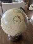 Vintage Replogle World Classic Series Globe 16  Wood   Metal Rotating Stand Usa 
