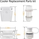 Cooler Replacement Parts Kit  For Igloo Ice Chest Plastic White 