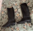 Deauville Equestrian English Riding Tall Boots Leather Size 10 Black Womens