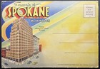 1938 Souvenir Folder Spokane Washington Curt Teich Linen Postcards