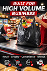 Xl Black T-shirt Bags 20x10x36  0 87 Mil Heavy Duty Grocery Shopping  Plastic