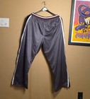 Vintage Reebok I3 Allen Iverson Track Pants Gray Red White Mens Large Mesh Y2k