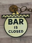 Vintage 1970s Retro Bar Is Open Bar Is Closed Sign Mustang Ranch Stud Farm