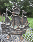 Vintage Hubley Cast Iron Galleon Ship Nautical Door Stop