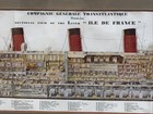 Ile De France Framed Cutaway Brochure 1927 Rare