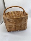 Vintage Basket Wicker Rattan Woven Picnic Gathering Market Farmhouse 13x16 5x7   