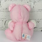 Vintage Fisher Price Puffalump Pink Teddy Bear Rattle Blue Eyes Plush