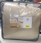 Hotel Collection Diamond Lattice 3 Piece Queen Comforter Set Champagne - New