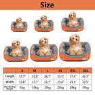 Soft Fluffy Pet Dog Cat Bed Orange Calming Sleeping Bed Mat Pad Warm Kennel Nest