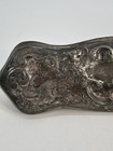 Antique Art Nouveau Silver Vanity Clothes Brush Ornate Repousse Lion Design