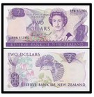 Nd 1981-1992 New Zealand 2 Dollars P-170 Banknotes Unc New