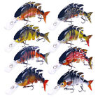 8pcs Multi Jointed Fishing Lures Swimbait Minnow Bait 6 Segment Crankbaits Usa