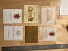 Lot Of 6 Luxury Expensive French Wine Labels 1920s-1980s Great Condition
