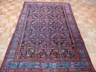 4 9 X 7 Hand Knotted Navy Blue Antique Fine Bijar Oriental Rug G1955