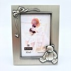 Silver Teddy Bear Baby Picture Frame Nursery Decor Baby Shower Gift 3 5x5
